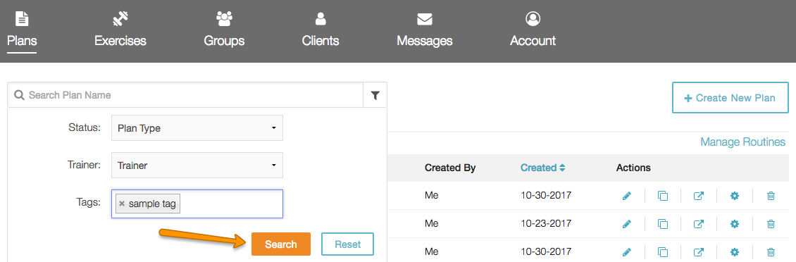 How do I filter workout plans using tags? | Exercise.com Knowledge Base