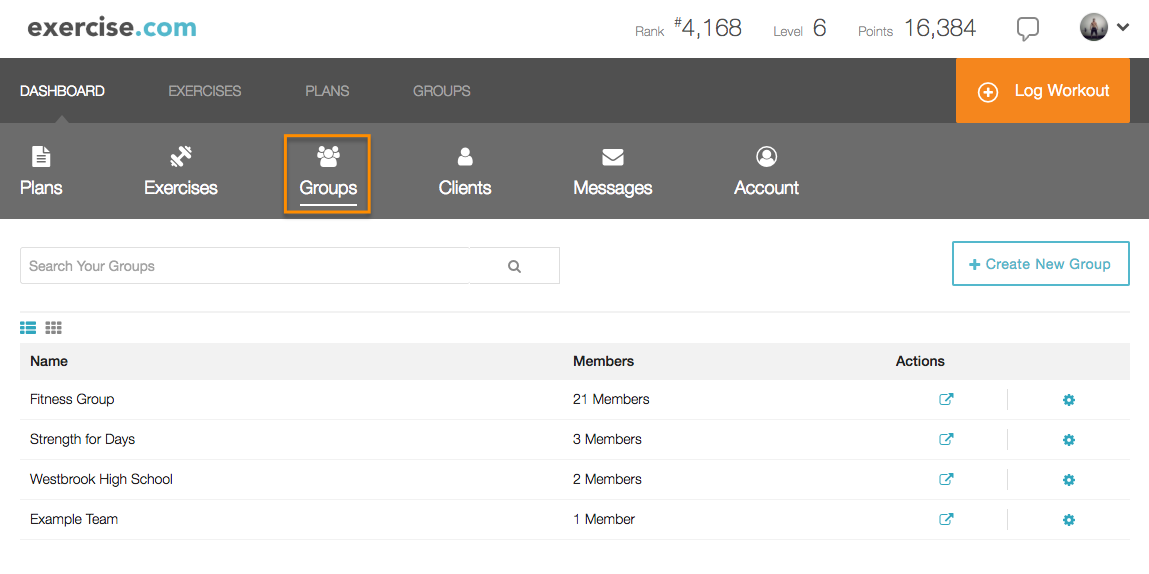 How do I view a group that I created? | Exercise.com Knowledge Base