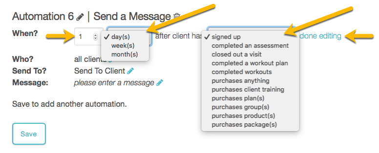 How do I automatically send messages to specific trainers? | Exercise.com