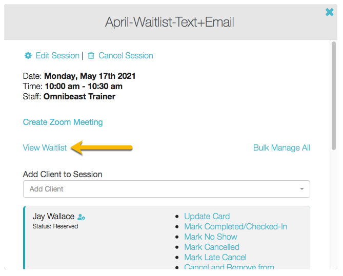 How do I enable a waitlist for services? | Exercise.com