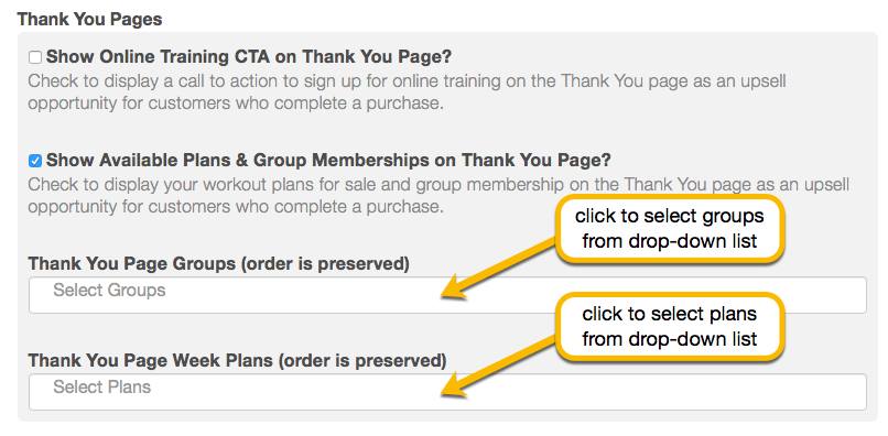 customize thank you page