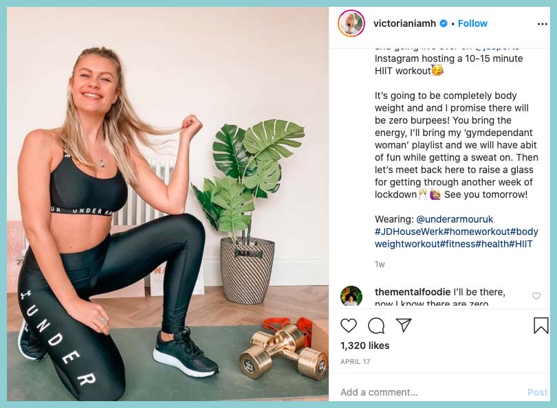 Victorianiamh Fitness Influencer Social Media Post Ideas