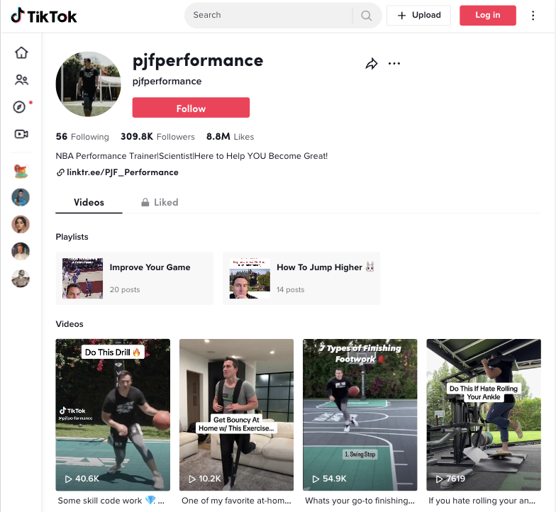 PJF Performance TikTok Bio