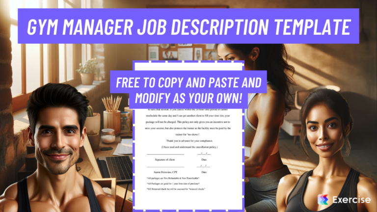 Gym Manager Job Description Example Template (PDF, DOC – FREE ...