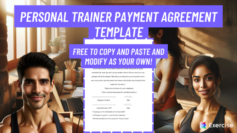Personal Trainer Payment Agreement Template (FREE) Exercise com