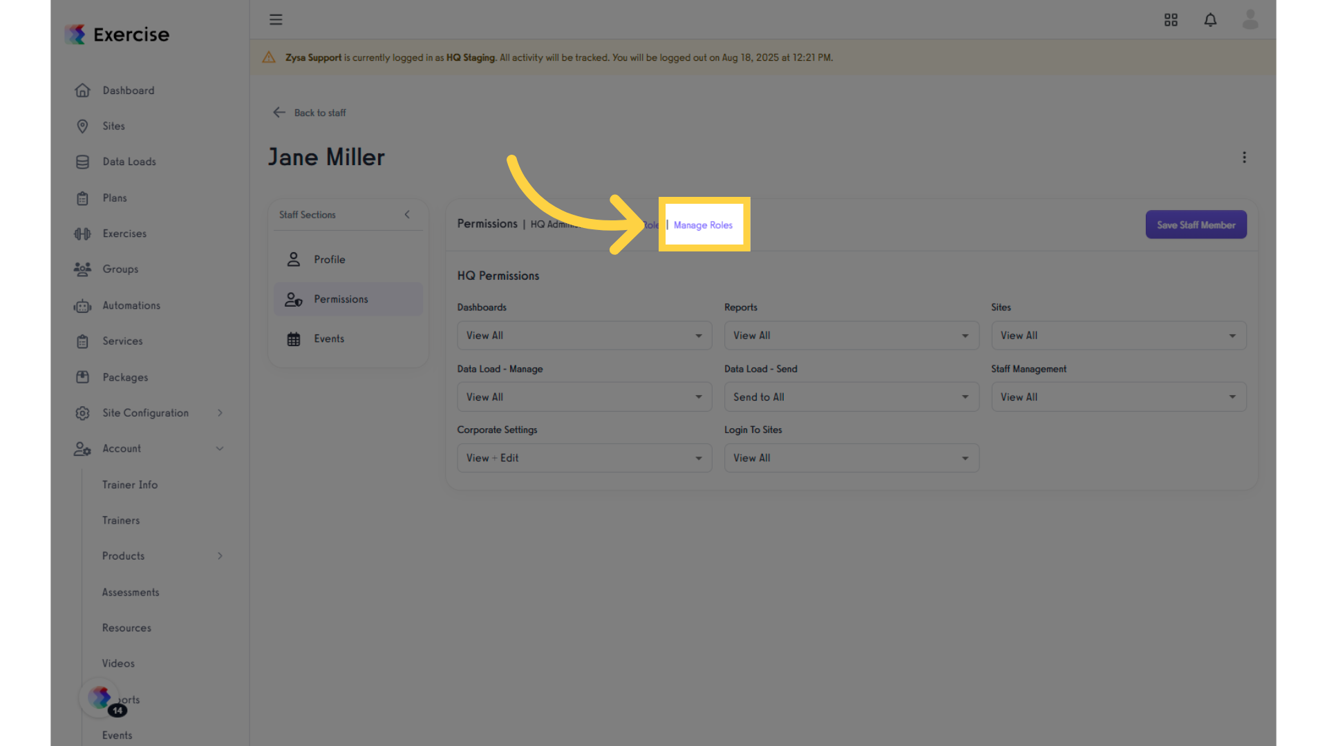 Click 'Jane Miller'