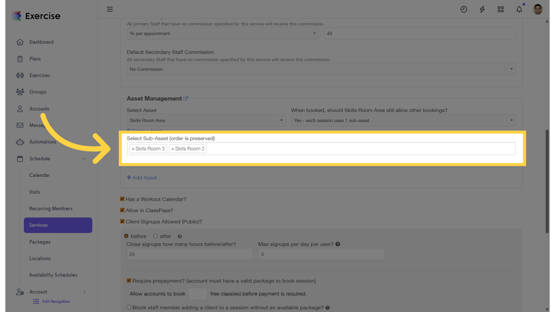 Select Sub-Asset